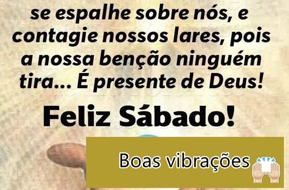 Bom sábado animado