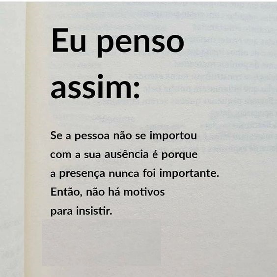 Não insistir e aceitar
