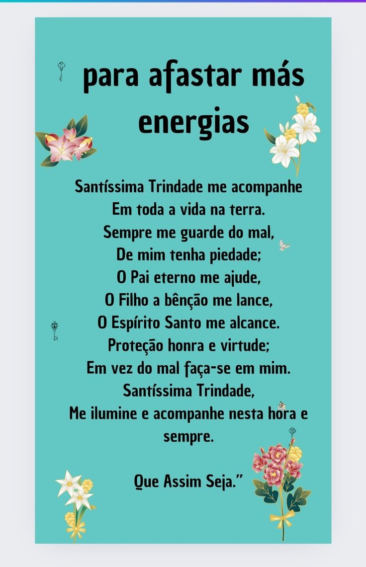 Dica para afastar más energias