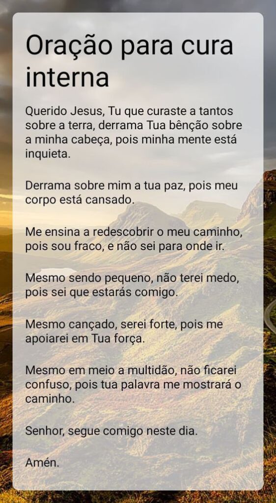 A oração me faz esquecer dos pecados