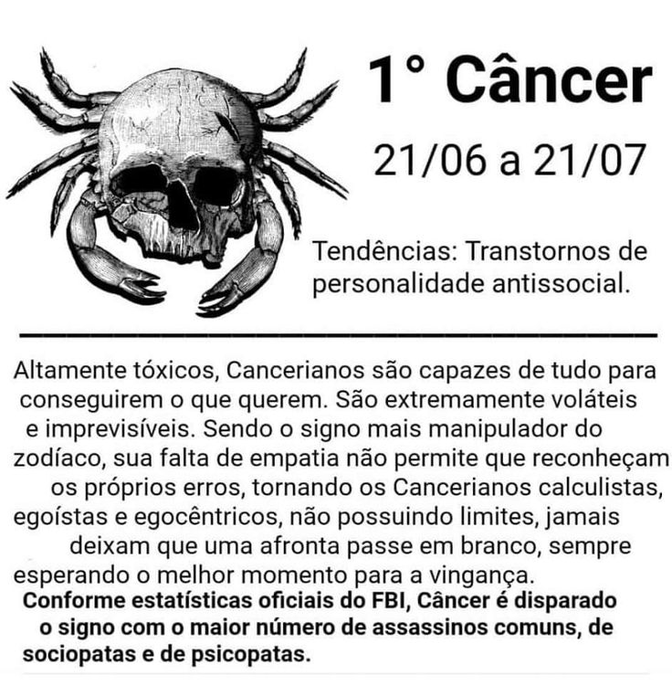 O Signo dela é Câncer