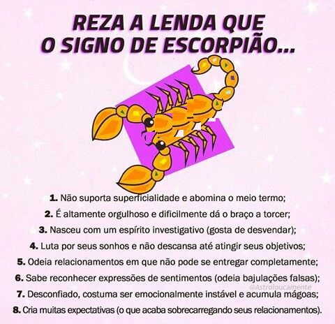 Escorpião é o nome do meu signo