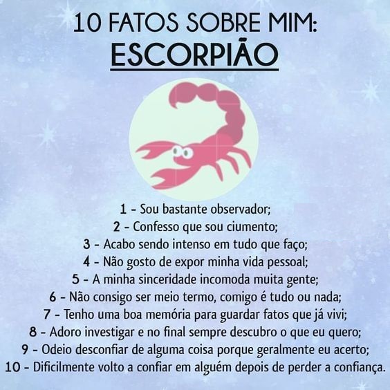 Escorpião é o nome do meu signo