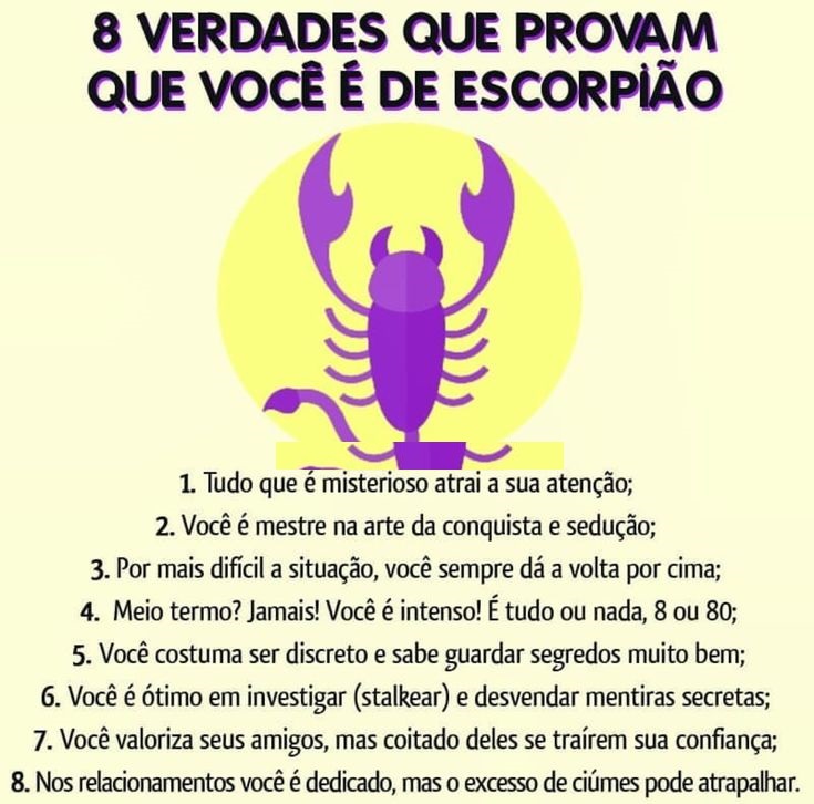 Escorpião é o nome do meu signo