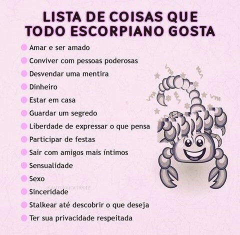 Escorpião é o nome do meu signo