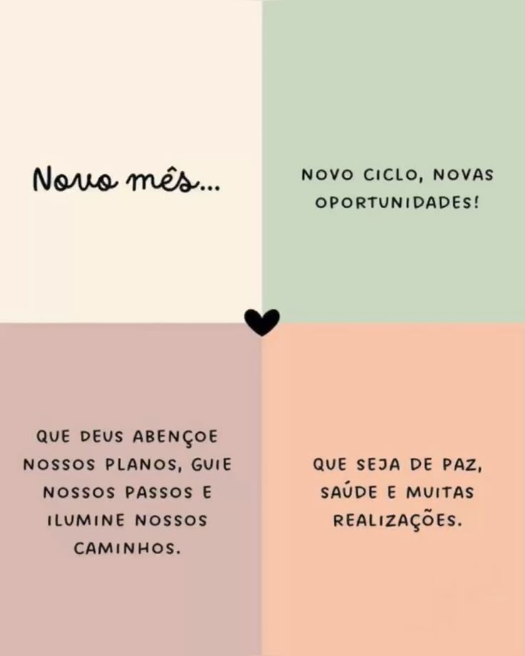 Seja bem vindo novo mês