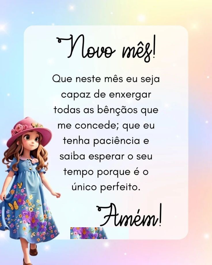 Seja bem vindo novo mês