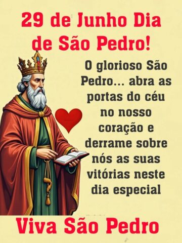 29 de Junho é Dia de São Pedro