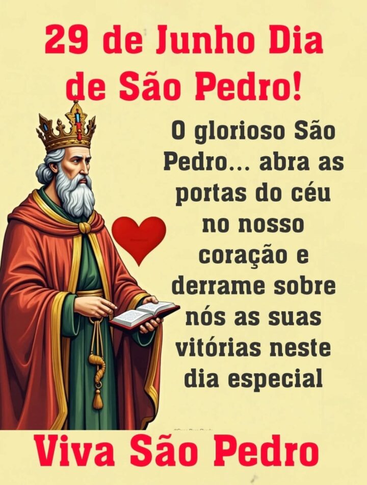 29 de Junho é Dia de São Pedro