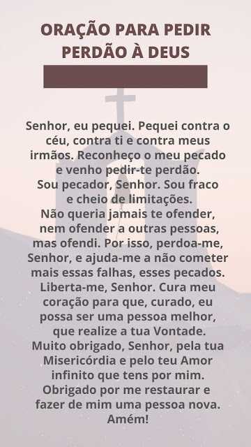 Oração para pedir perdão à Deus