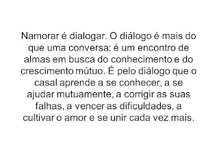 Namorar é dialogar