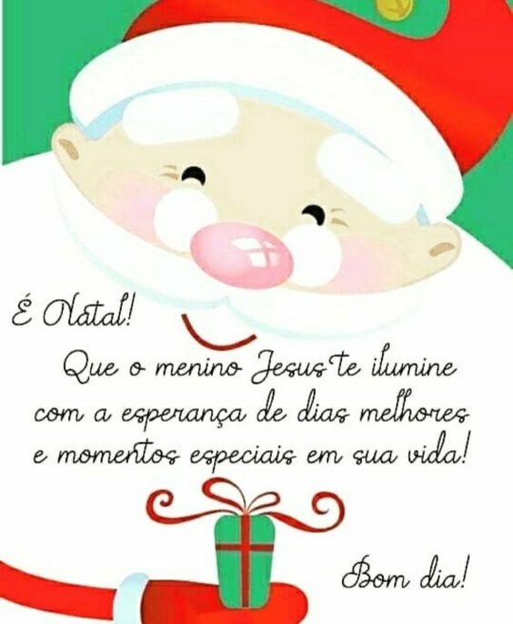 querida ilustração mostra um Papai Noel com texto de bom dia, é Natal