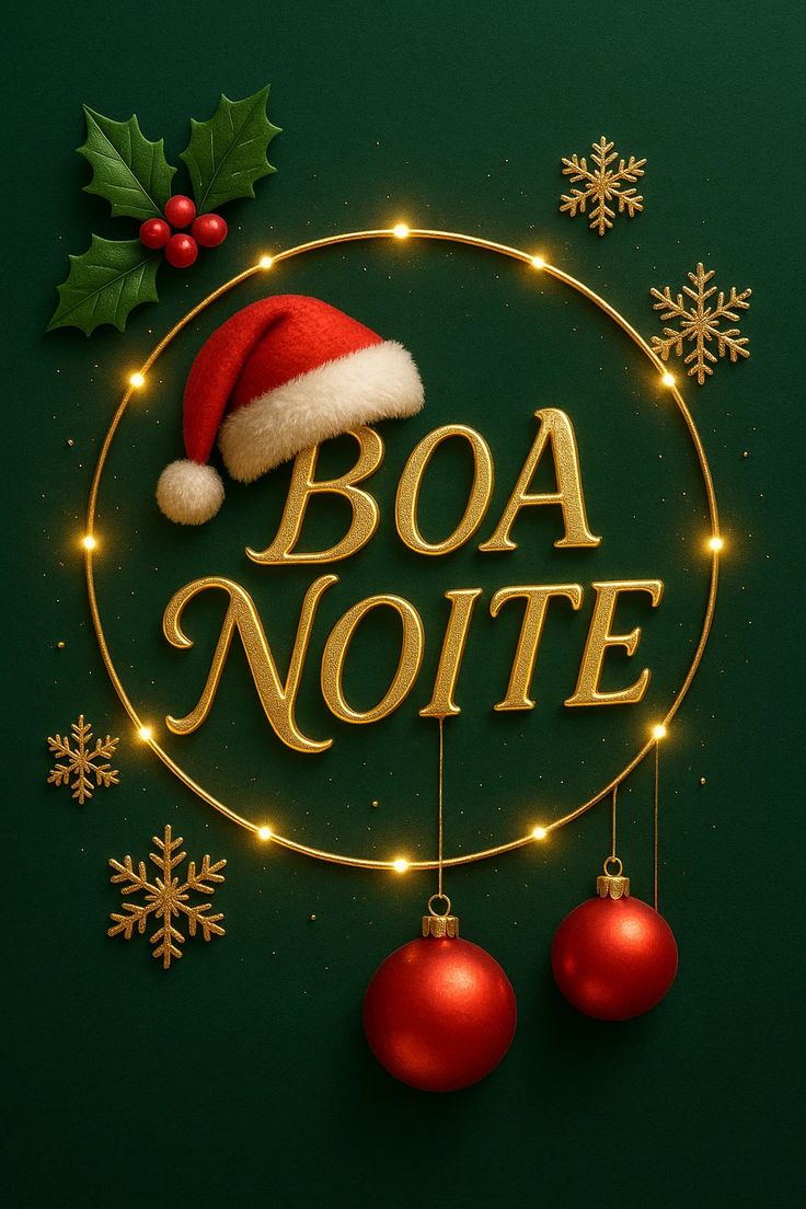 Encantada notificação de boa noite para compartilhar na véspera de Natal.