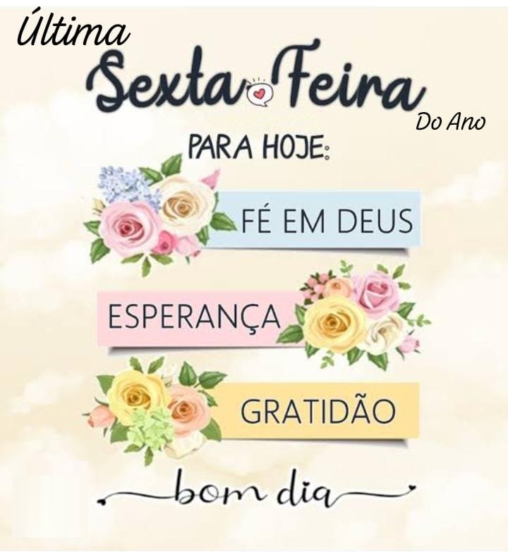 Para a última sexta-feira do ano