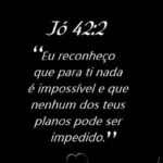 Jó 42:2, que declara: “Bem sei que tudo podes, e nenhum dos teus planos pode ser frustrado”